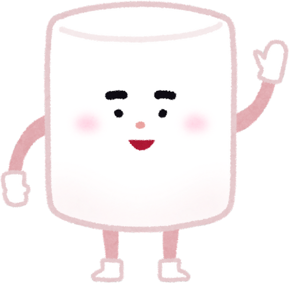 Illustration of a Cute Marshmallow Character Waving